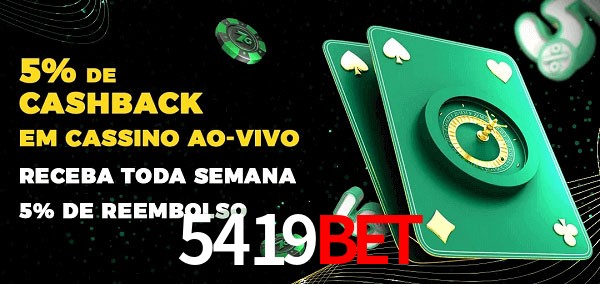 Promoções do cassino ao Vivo 5419bet